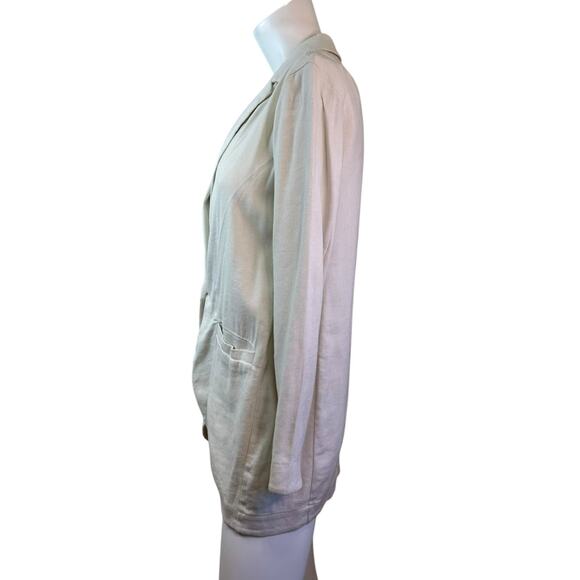 Transit par Such Light Grey Lagenlook Linen Blend Jacket Blazer sz 1=6 org. $999 - Picture 4 of 12